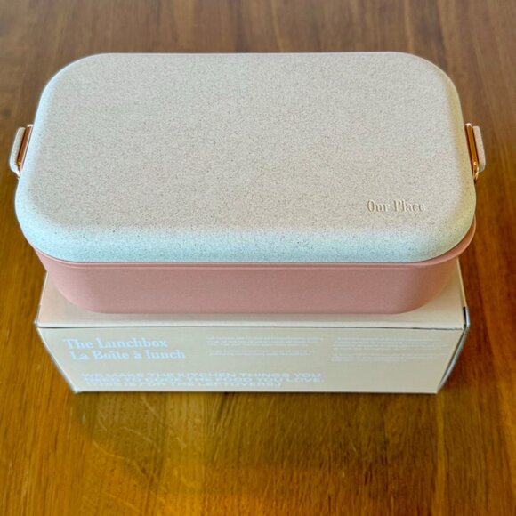 OUR PLACE Layered Lunchbox Set With Utensils NEW Bento Lunch Box Snacks NIB - Picture 2 of 7